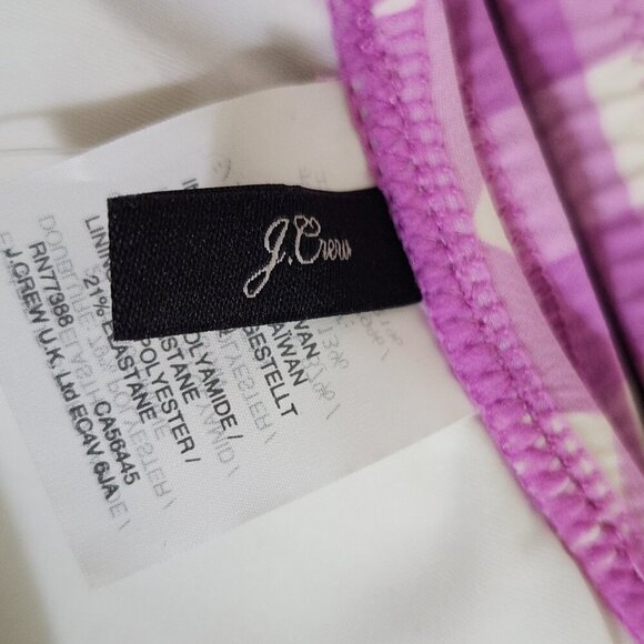 J Crew Size M Tie-front scoopback bikini top in oversized matte gingham NWT - Picture 4 of 6